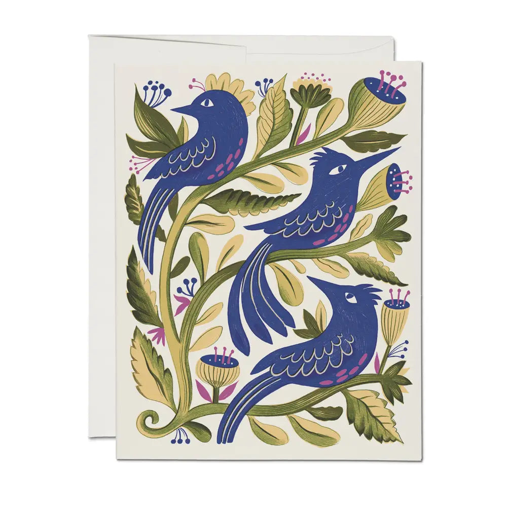 Purple Birds Everyday Greeting Card