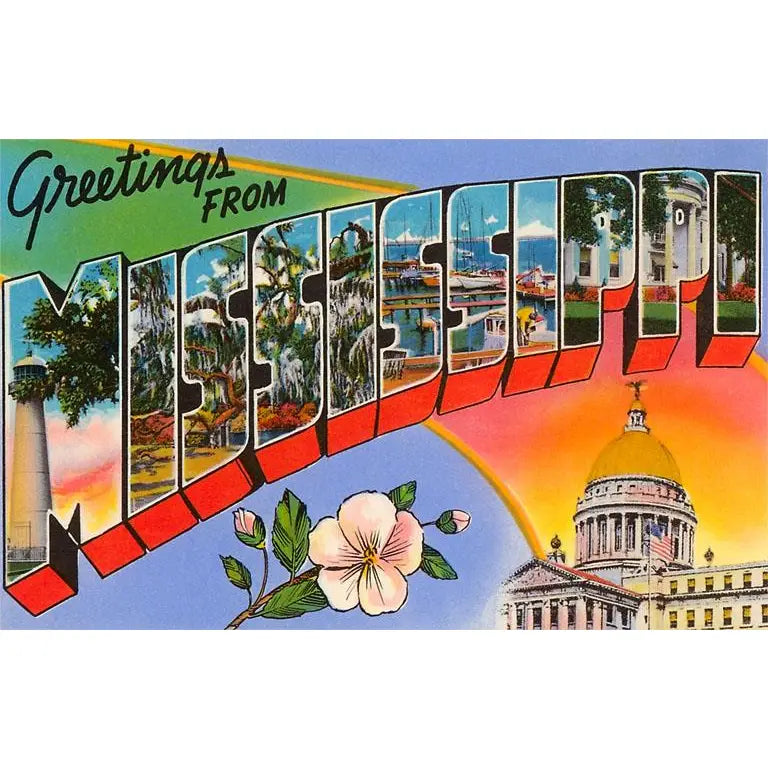Magnet MP-09 Greetings from Mississippi