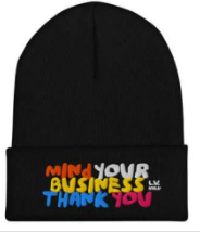 Mind Your Business Thank You Cuffed Beanie