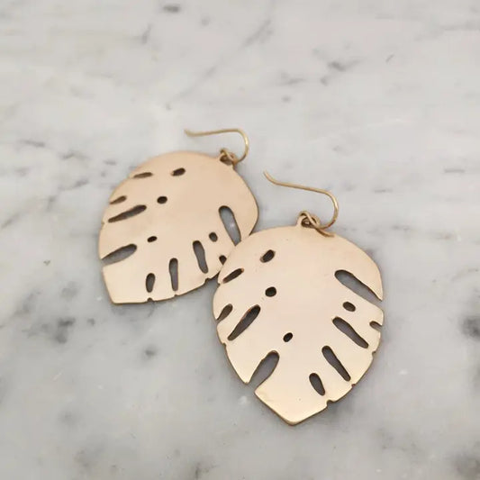 Monstera Earrings