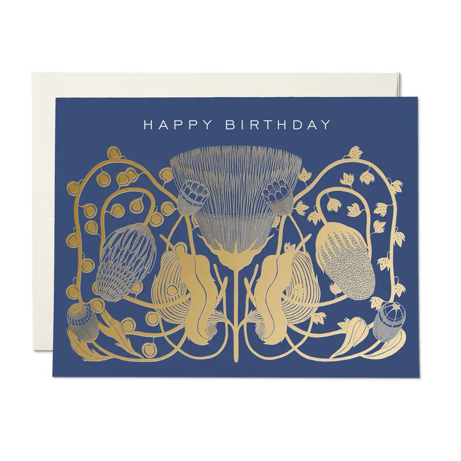 Cobalt Birthday Greeting Card