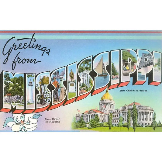 Postcard MP-53 Greetings from Mississippi