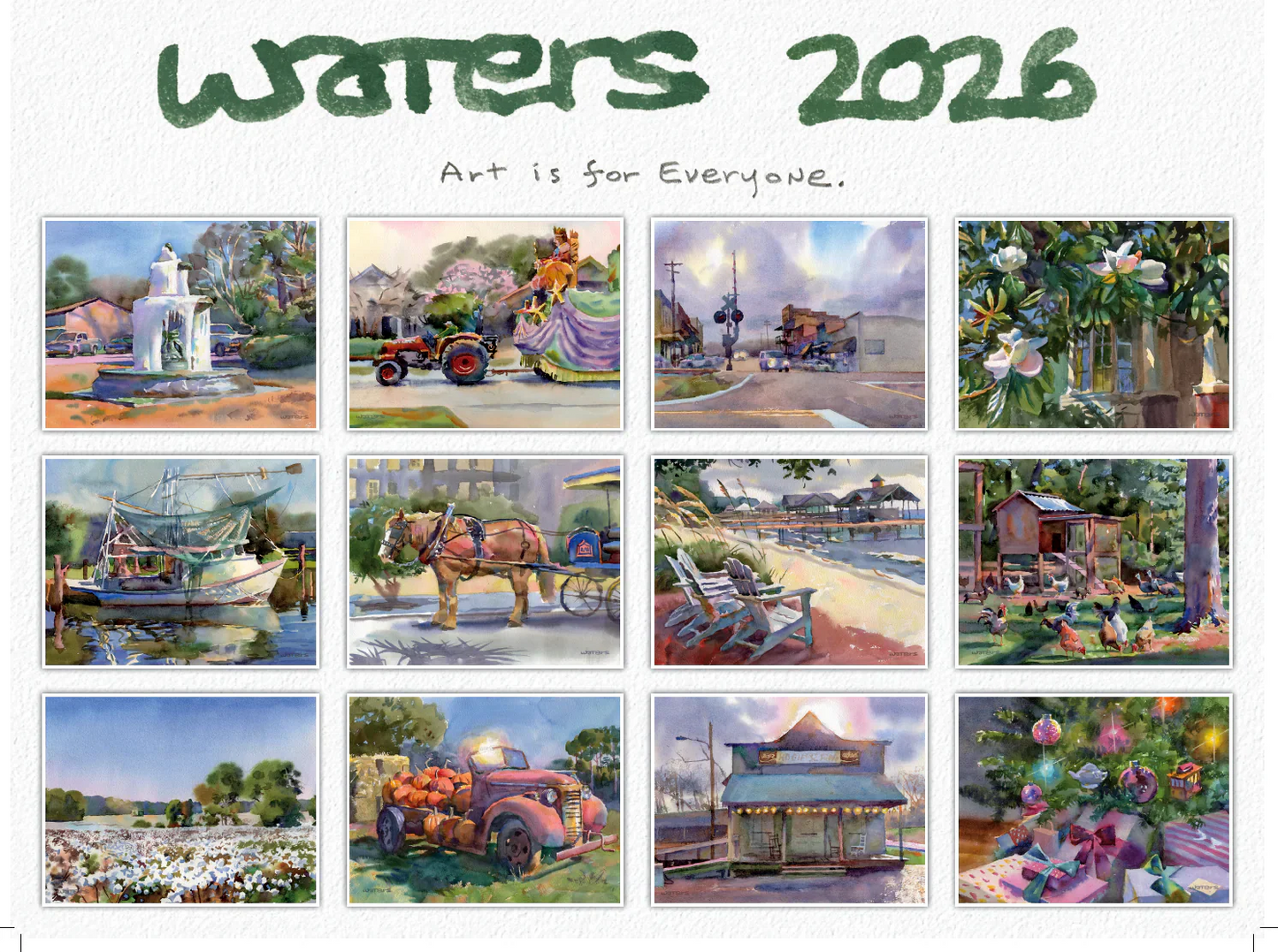 2026 Wyatt Waters Calendar signed