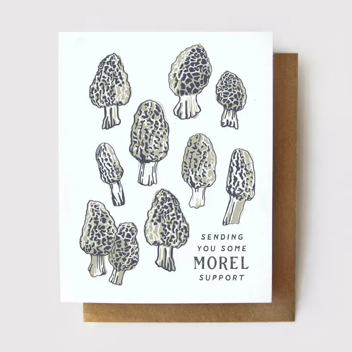 Morel Support - Mushroom Encouragement Card