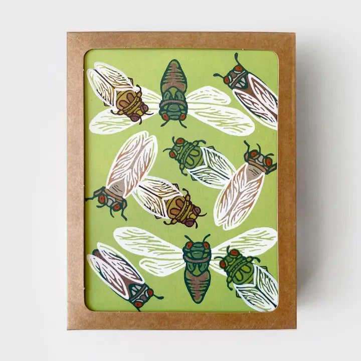 Cicada Boxed Card Set of 8