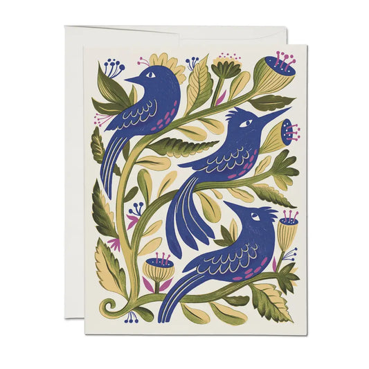 Purple Birds Everyday Greeting Card