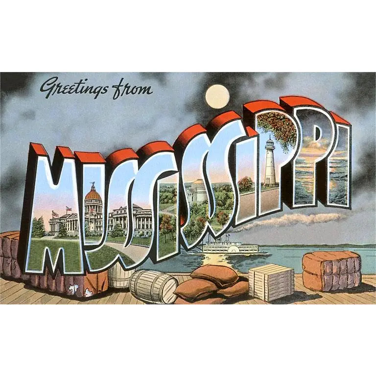 Greeting Card MP-52 Greetings from Mississippi