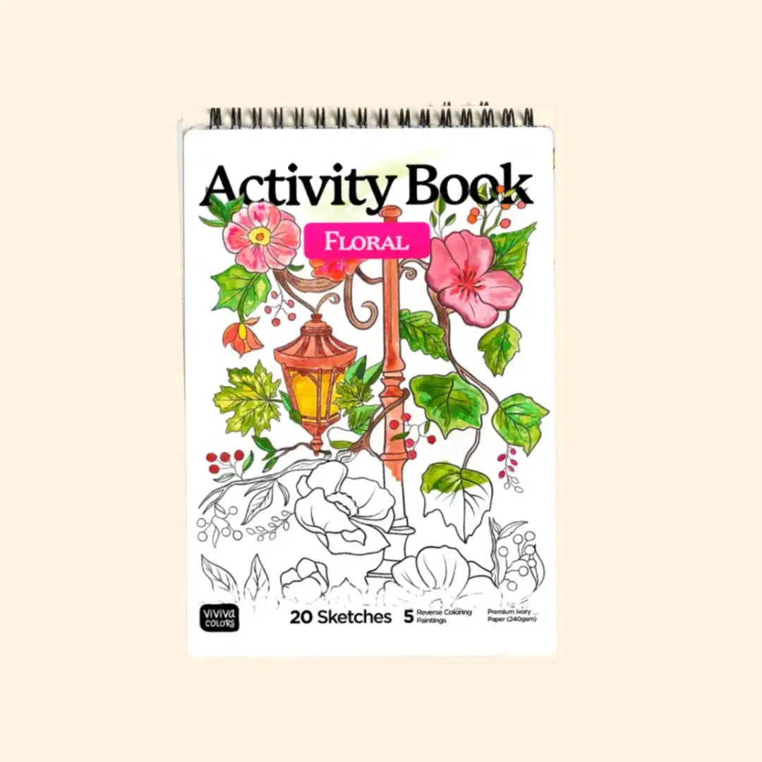 Floral Adult Coloring Book (A6)