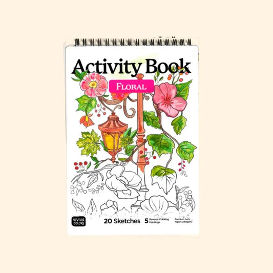 Floral Adult Coloring Book (A6)