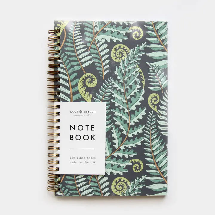 Forest Fern Spiral Bound Notebook