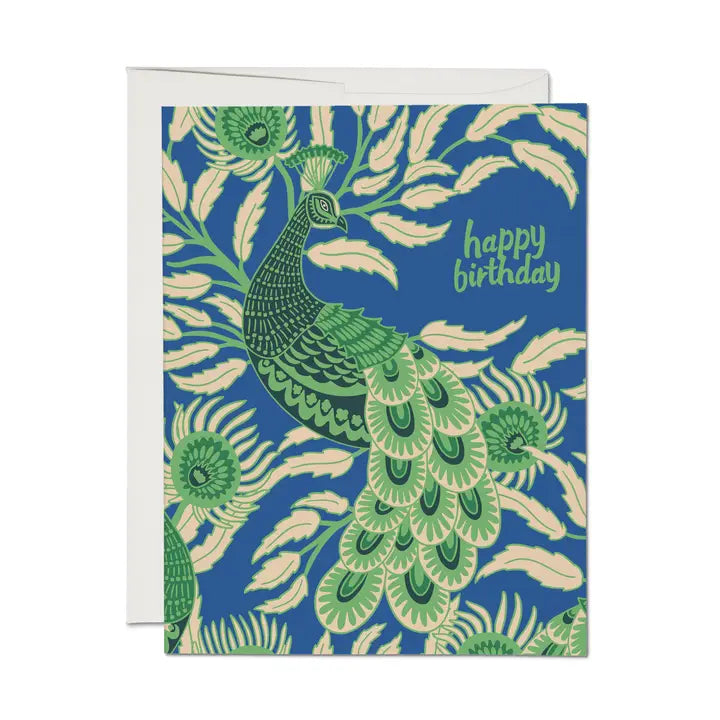 Birthday Peacock Greeting Card