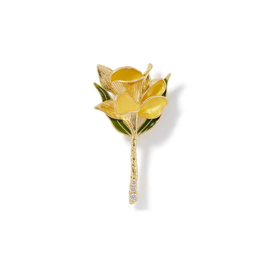 Gilded Age Daffodil Brooch